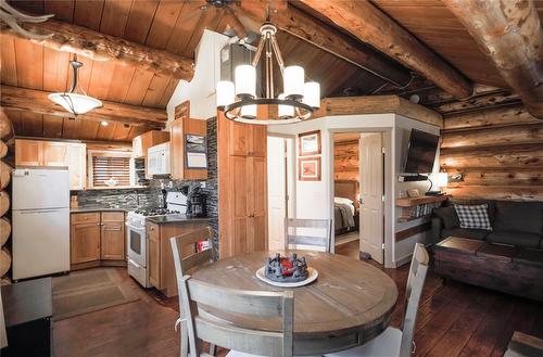 Cabin 10 Hatheume Lake Lodge, Peachland, BC - Indoor Photo Showing Dining Room