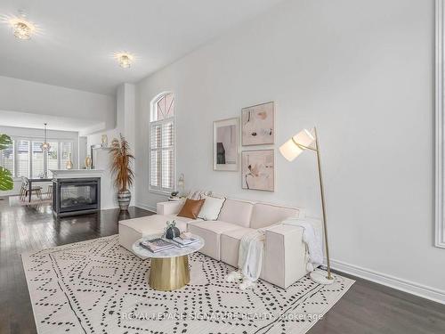 110 Snowling Dr, Ajax, ON - Indoor Photo Showing Living Room With Fireplace