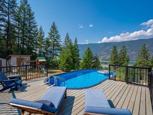 324 Orchard Lake Road, Kamloops, BC - Outdoor With Above Ground Pool With Deck Patio Veranda