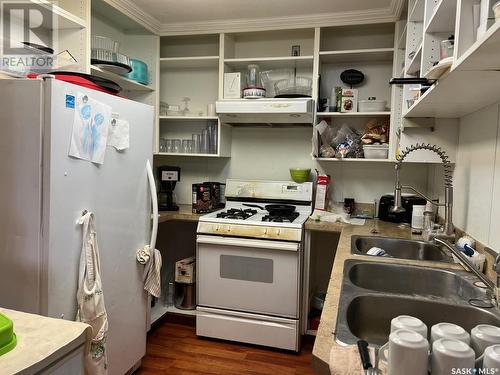 217 Railway Avenue, Hafford, SK - Indoor Photo Showing Kitchen With Double Sink