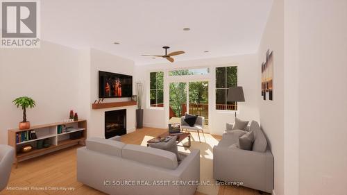 64 52Nd Street S, Wasaga Beach, ON - Indoor Photo Showing Living Room With Fireplace