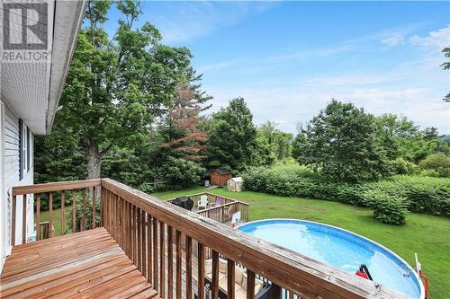 Deck off of Primary Bed - 121 Pheasant Run, Calabogie, ON - Outdoor With Above Ground Pool