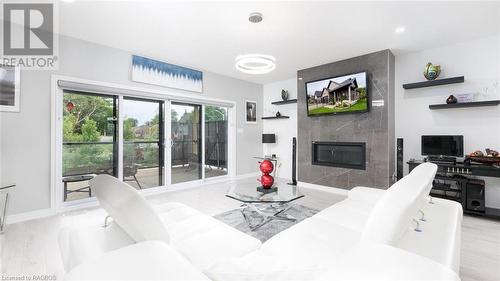 180 Eccles Avenue, Durham, ON - Indoor Photo Showing Living Room With Fireplace