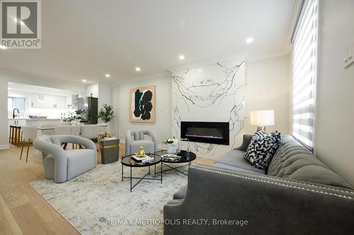 77 Hatherley Road, Toronto (Caledonia-Fairbank), ON - Indoor Photo Showing Living Room With Fireplace