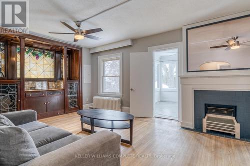 169 Delaware Avenue, Hamilton (St. Clair), ON - Indoor Photo Showing Living Room With Fireplace