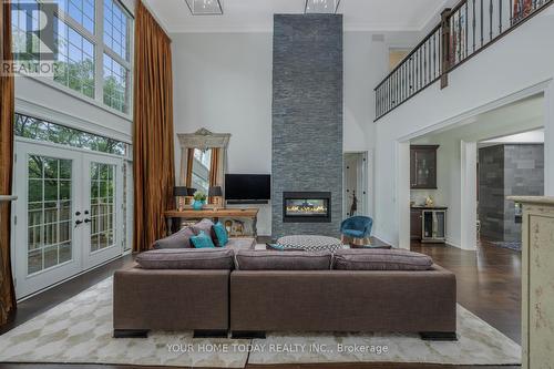 83 Barraclough Boulevard, Halton Hills, ON - Indoor Photo Showing Living Room With Fireplace