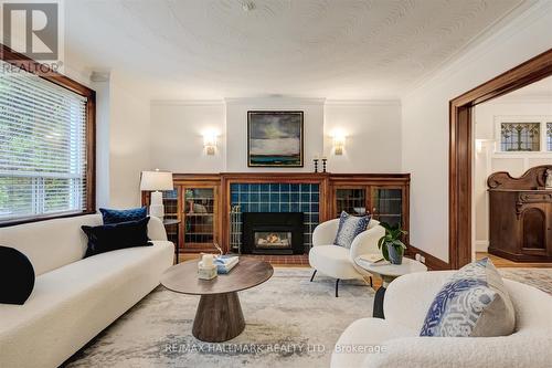 42 Chester Hill Road, Toronto (Playter Estates-Danforth), ON - Indoor Photo Showing Living Room With Fireplace