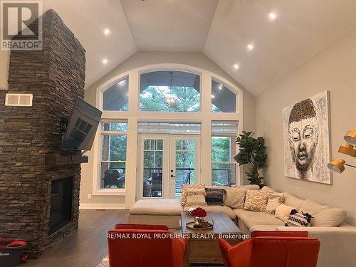 1056 Lippert Lane, Bancroft, ON - Indoor Photo Showing Living Room With Fireplace