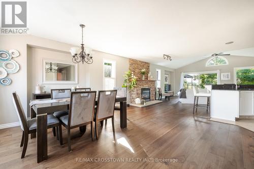 38 Crompton Drive, Barrie (Little Lake), ON - Indoor Photo Showing Dining Room With Fireplace