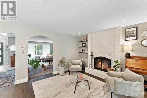 13 Beechmont Crescent, Ottawa, ON - Indoor Photo Showing Living Room With Fireplace