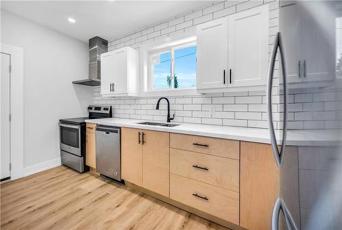 262 Robert Street, Hamilton, ON - Indoor Photo Showing Kitchen With Double Sink