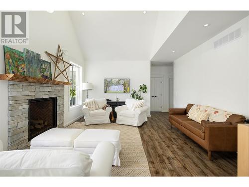 6984 Highway 6, Coldstream, BC - Indoor Photo Showing Living Room With Fireplace