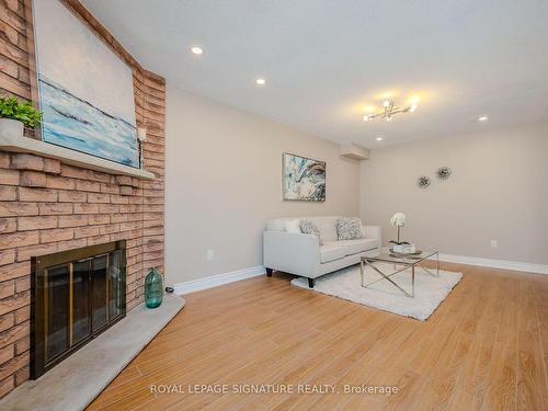 4867 Rathkeale Rd, Mississauga, ON - Indoor Photo Showing Living Room With Fireplace