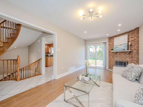 4867 Rathkeale Rd, Mississauga, ON - Indoor Photo Showing Living Room With Fireplace