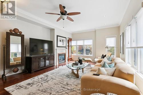 232 Boston Avenue, Toronto (South Riverdale), ON - Indoor Photo Showing Living Room With Fireplace