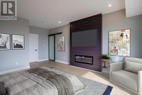 903 - 195 Hunter Street E, Peterborough (Ashburnham), ON - Indoor Photo Showing Living Room With Fireplace