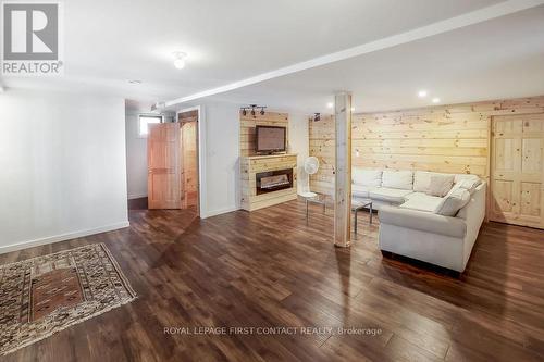 943 Basswood Lake Road, Thessalon, ON - Indoor Photo Showing Living Room With Fireplace