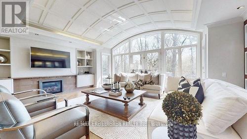 79 Forest Grove Drive, Toronto (Bayview Village), ON - Indoor Photo Showing Living Room With Fireplace