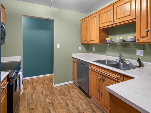 301-1361 Hillside Ave, Victoria, BC - Indoor Photo Showing Kitchen With Double Sink