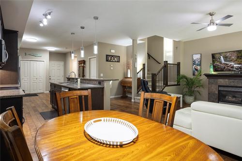 2-6900 Marshall Road, Vernon, BC - Indoor Photo Showing Dining Room With Fireplace