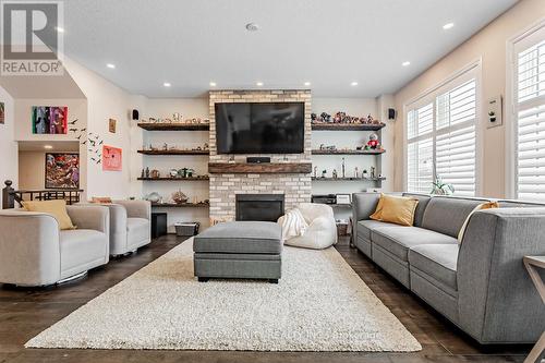 2506 Bridle Road, Oshawa, ON - Indoor Photo Showing Living Room With Fireplace