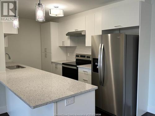 2550 Sandwich West Parkway Unit# 203, Lasalle, ON - Indoor Photo Showing Kitchen With Stainless Steel Kitchen With Upgraded Kitchen