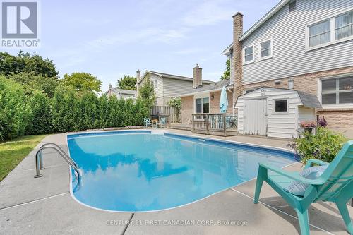 1020 Flintlock Road, London, ON - Outdoor With In Ground Pool