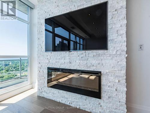 3027 - 165 Legion Road N, Toronto (Mimico), ON - Indoor Photo Showing Living Room With Fireplace