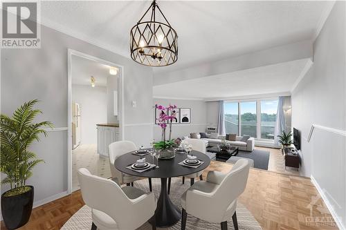 Virtually Staged - 1081 Ambleside Drive Unit#1004, Ottawa, ON - Indoor Photo Showing Dining Room