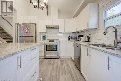 58 Huron Street, Woodstock, ON - Indoor Photo Showing Kitchen With Double Sink With Upgraded Kitchen