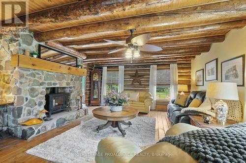 10864 3Rd Line Road, Alnwick/Haldimand, ON - Indoor Photo Showing Living Room With Fireplace