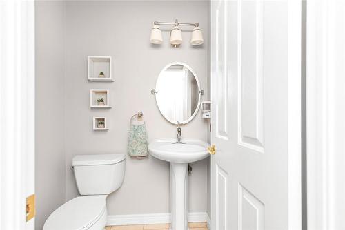 main floor powder room - 54 Stonepine Crescent, Hamilton, ON - Indoor Photo Showing Bathroom