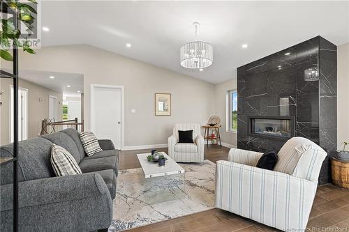 8 Irishview, Irishtown, NB - Indoor Photo Showing Living Room With Fireplace