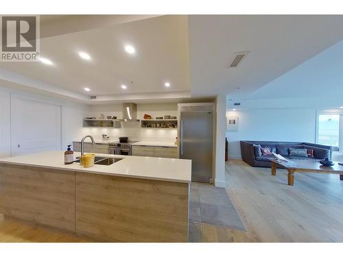 131 Harbourfront Drive Ne Unit# 402, Salmon Arm, BC - Indoor Photo Showing Kitchen With Double Sink