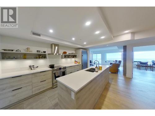 131 Harbourfront Drive Ne Unit# 402, Salmon Arm, BC - Indoor Photo Showing Kitchen With Double Sink