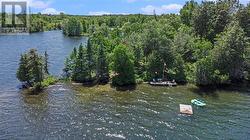 Aerial showing swim dock side - 