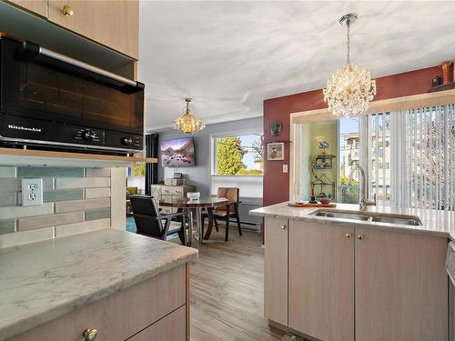 201-9876 Esplanade St, Chemainus, BC - Indoor Photo Showing Kitchen With Double Sink