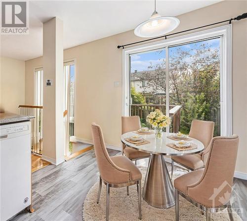 This image has been virtually staged. - 18 Drumso Street, Ottawa, ON - Indoor Photo Showing Dining Room