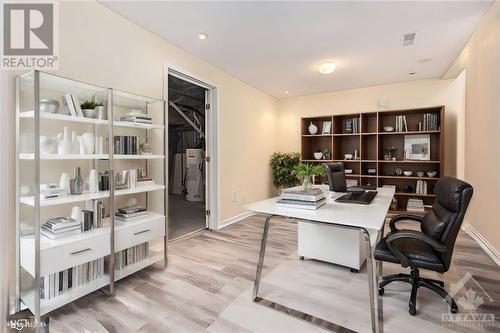 This image has been virtually staged. - 18 Drumso Street, Ottawa, ON - Indoor Photo Showing Office