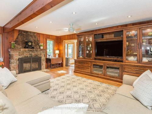 19 Finley Dr, Tiny, ON - Indoor Photo Showing Living Room With Fireplace