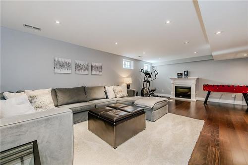 60 Springbreeze Heights, Hamilton, ON - Indoor Photo Showing Living Room With Fireplace