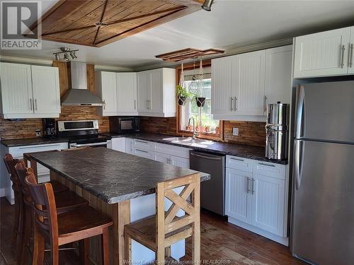 130 County Rd 27 West, Kingsville, ON - Indoor Photo Showing Kitchen With Double Sink