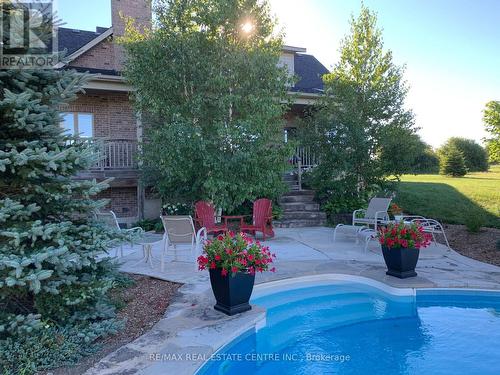 293138 8Th Line, Amaranth, ON - Outdoor With In Ground Pool With Deck Patio Veranda With Backyard