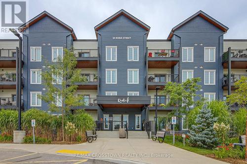 208 - 54 Koda Street, Barrie, ON - Outdoor With Balcony With Facade