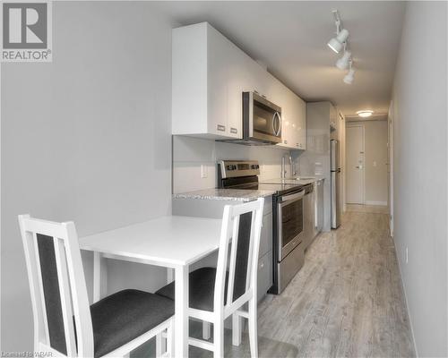 257 Hemlock Street Unit# 415, Waterloo, ON - Indoor Photo Showing Kitchen With Stainless Steel Kitchen