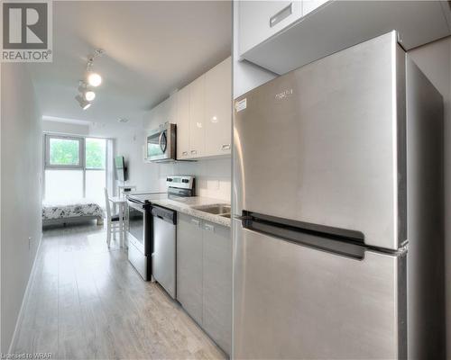 257 Hemlock Street Unit# 415, Waterloo, ON - Indoor Photo Showing Kitchen With Stainless Steel Kitchen With Upgraded Kitchen