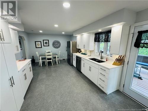 120 Strong Street, Woodstock, NB - Indoor Photo Showing Kitchen With Double Sink