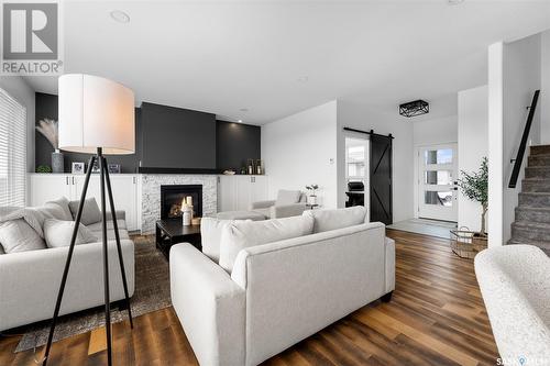 37 Broda Terrace, Moose Jaw, SK - Indoor Photo Showing Living Room With Fireplace