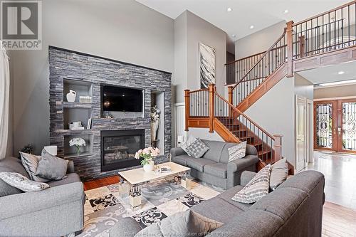 1091 Woodland, Lakeshore, ON - Indoor Photo Showing Living Room With Fireplace