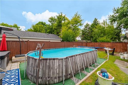 344 East 12Th Street, Hamilton, ON - Outdoor With Above Ground Pool With Backyard